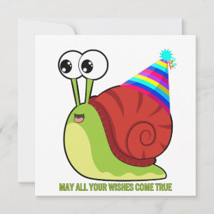 Cute Personalizado Snail Funny Birday Card