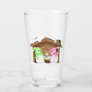 Cute Pesebre de Hombre de Nieve de Navidad