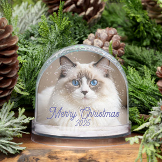 Cute Pet Cat Photo Merry Christmas Personalize