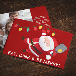 Cute Pickleball Santa Red Navidad Foto