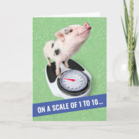 Cute Piglet en una escala de 1 a 10 tarjeta de cum