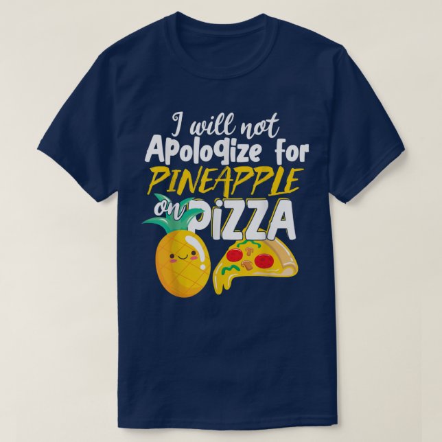 Cute piña sobre la camiseta de Pizza Pizzeria (Diseño del anverso)
