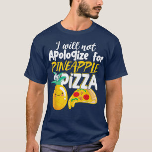 Cute piña sobre la camiseta de Pizza Pizzeria