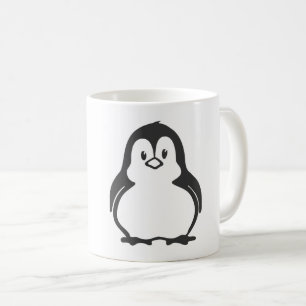 Cute pingüino café tazas