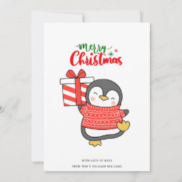Cute pingüino Feliz Navidad
