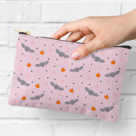 Cute Pink Atuendo de Murciélago de Halloween Bolsa