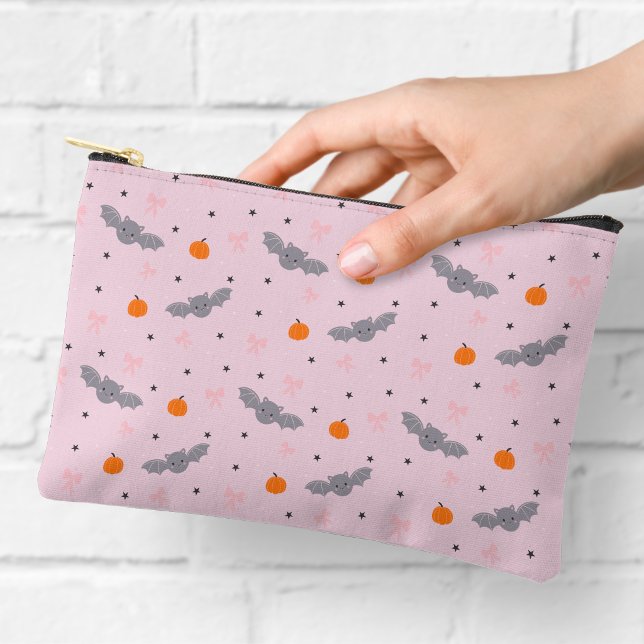 Cute Pink Atuendo de Murciélago de Halloween Bolsa (Subido por el creador)