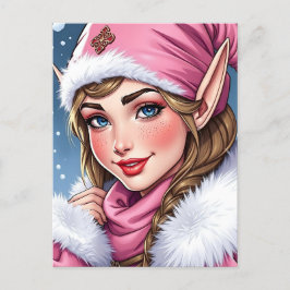 Cute Pink Elf | Feliz Navidad personalizada