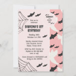 Cute Pink Scary una invitación de cumpleaños de Ha<br><div class="desc">Cute Pink Scary una invitación de cumpleaños de Halloween</div>