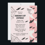 Cute Pink Scary una invitación de cumpleaños de Ha<br><div class="desc">Cute Pink Scary una invitación de cumpleaños de Halloween</div>
