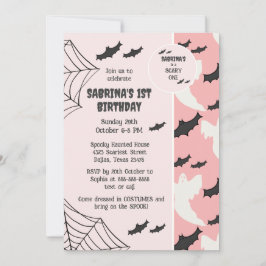 Cute Pink Scary una invitación de cumpleaños de Ha