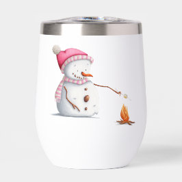 Cute Pink Snowman