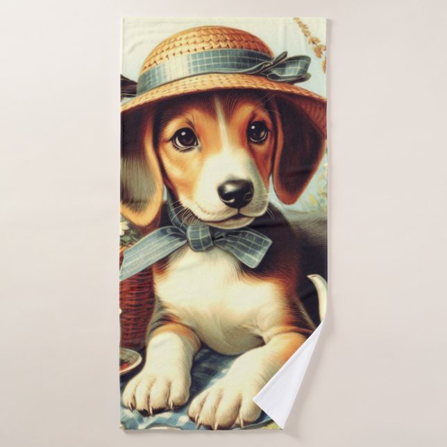 Cute pintura de tórax inglesa (Toalla de baño)