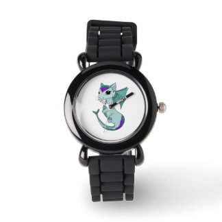 Cute Pisces Dragon diseño reloj zodiac
