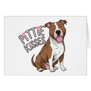 Cute Pitbull Kiss Dog Love Pittie Bull