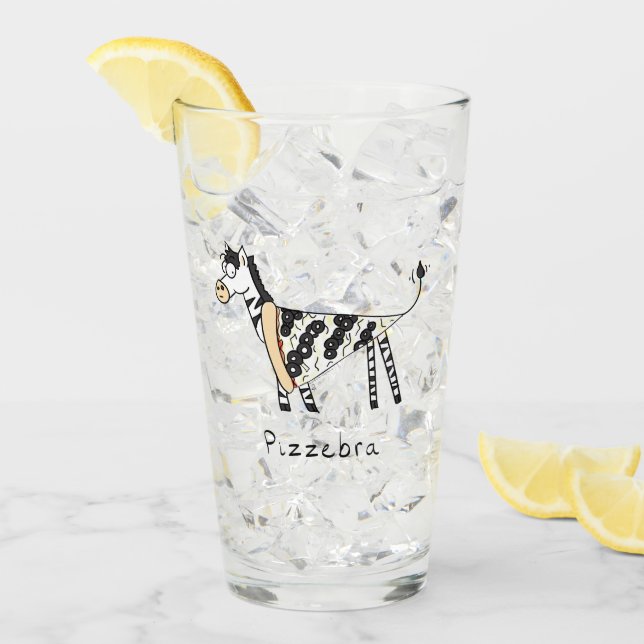 Cute Pizza Funny Personalizado de niños de cebra (Anverso (hielo))