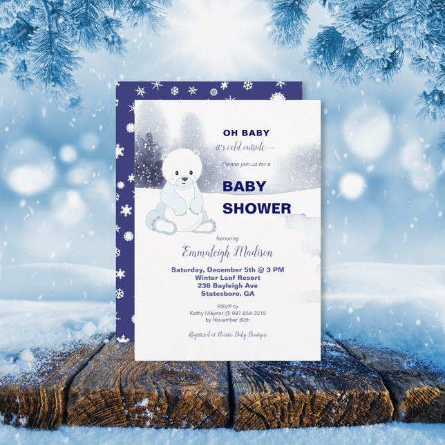 Cute Polar Bear Baby Shower (Subido por el creador)