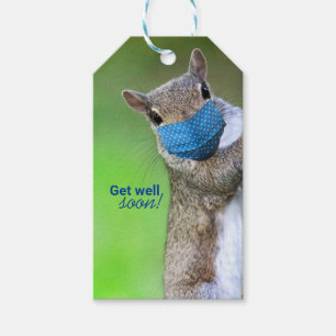 Cute, ponte bien pronto, etiqueta de regalo