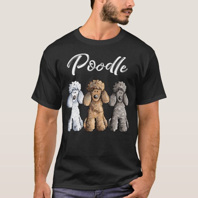 Cute Poodle I Caniche Camiseta Regalo Perros Mujer (Anverso)