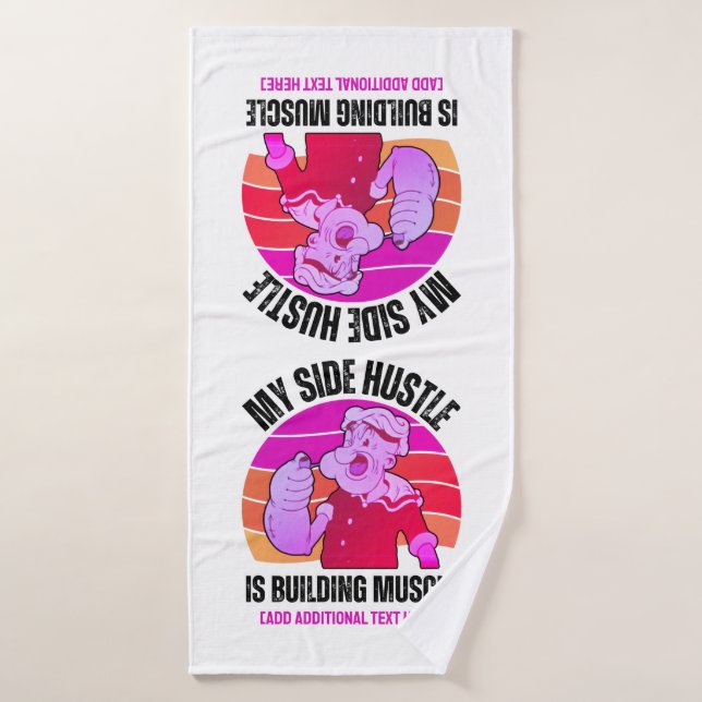 Cute POPEYE Mi empuje lateral está construyendo gi (Toalla de baño)