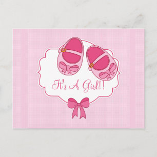 Cute postal de invitación de Baby Shower "Mary Jan