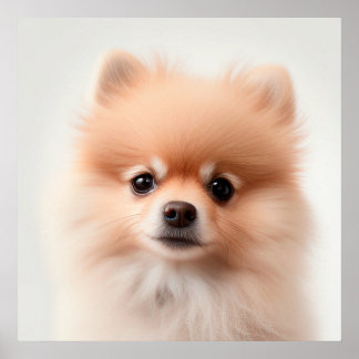 Cute póster de retrato de cachorro Pomerania (2)