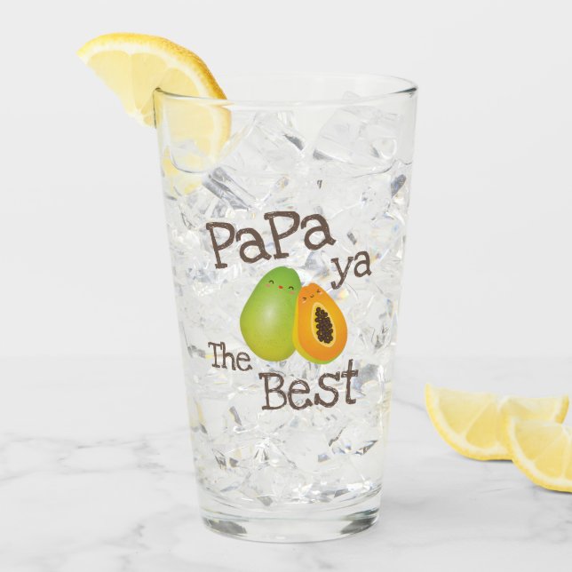 Cute Punny Papaya El Mejor Bollo De Fruta Gracioso (Anverso (hielo))