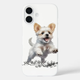 “Cute Puppy Funda para iPhone 16 – Adorable Amante