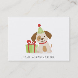 Cute Puppy Jugar Cumpleaños Fecha Tarjeta De Llama