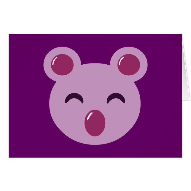 Cute Purple Koala Bear (Anverso (Horizontal))
