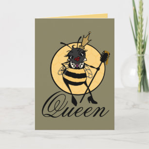 CUTE QUEEN BEE TARJETA VERTICAL DE SALUD