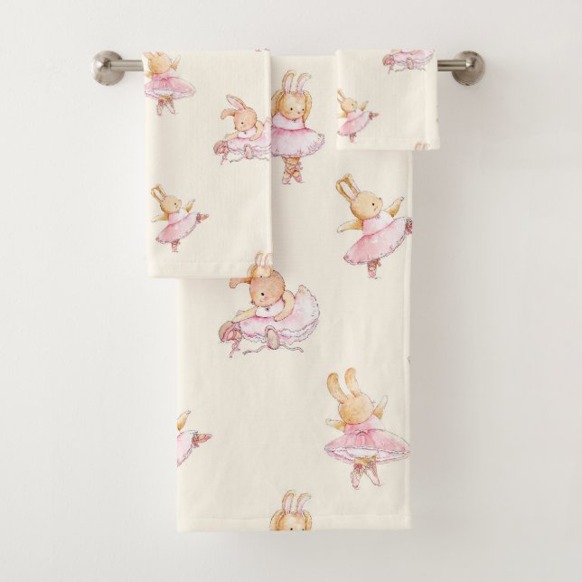 Cute rabbit ballerina wrapping paper  (In situ)