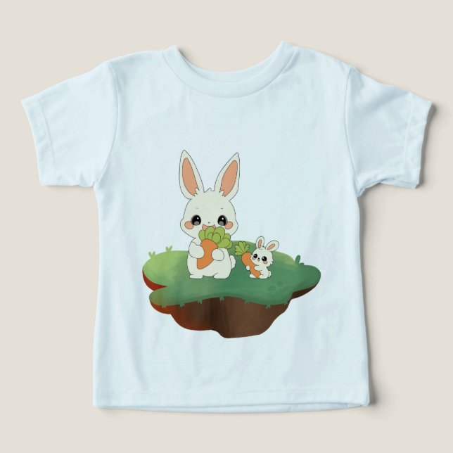 Cute Rabbit Duo with Carrots (Diseño delantero )
