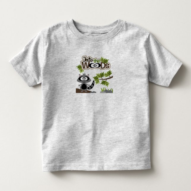 Cute Racoon en la pequeña camiseta de Woods (Anverso)