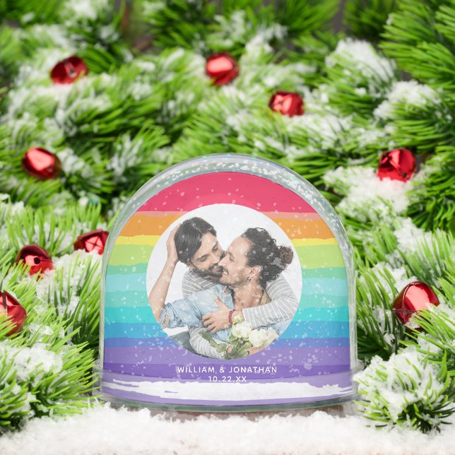 Cute Rainbow Couple Photo Christmas (Navidad)