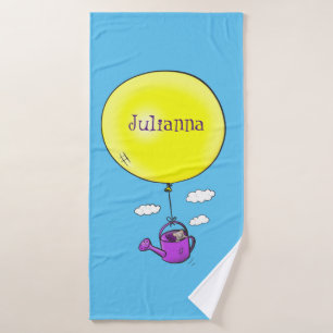 Cute ratón en la lata de riego con personalizado d