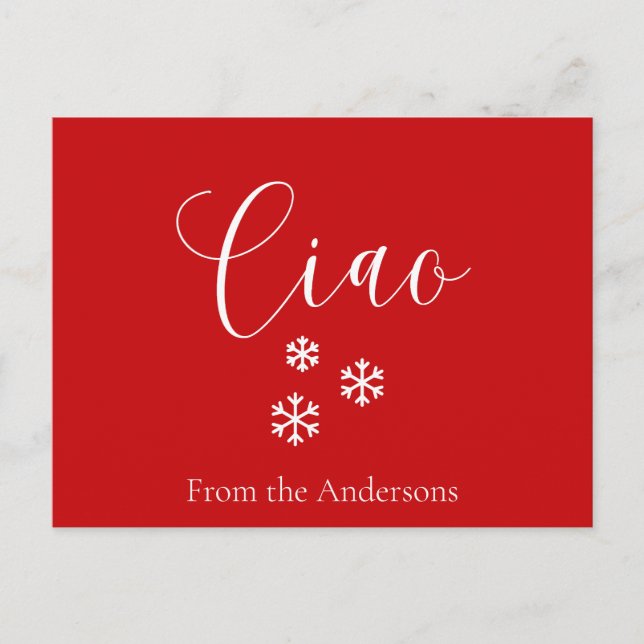 Cute Red Ciao Feliz Navidad (Anverso)