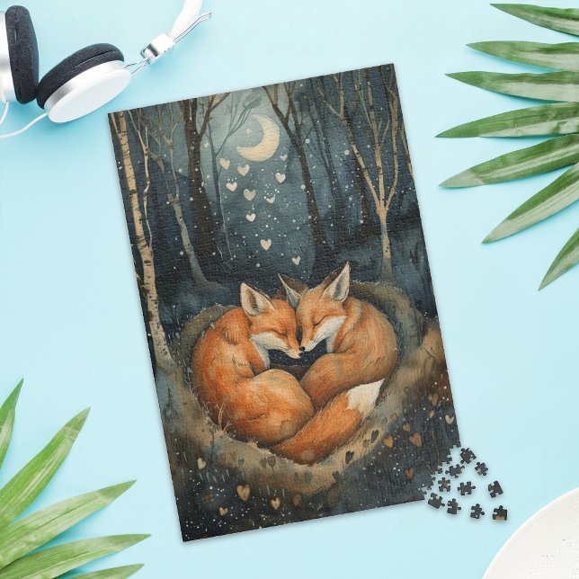 Cute Red Fox Couple Love Jigsaw Puzzle (Subido por el creador)