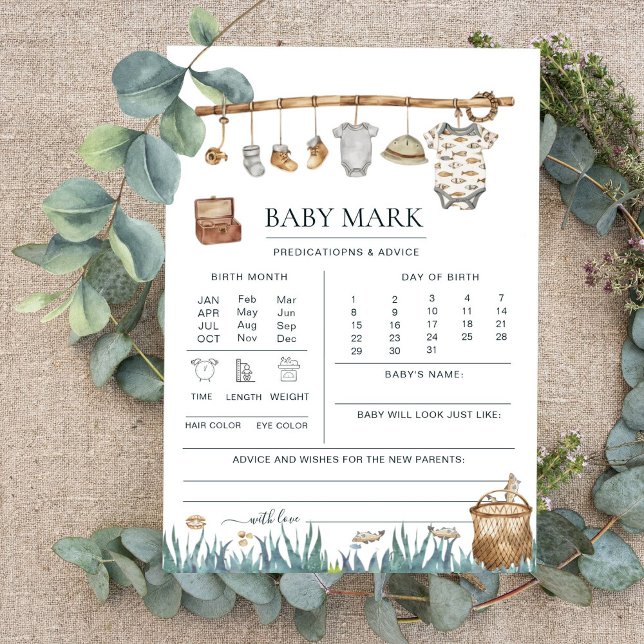 Cute Reel Fun Pescando Predicciones de Baby Shower (Subido por el creador)