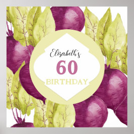 Cute remolacha acuarela arte personalizado