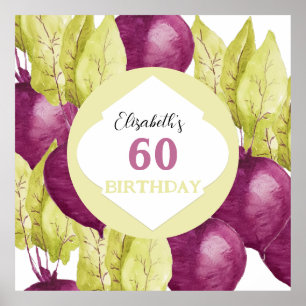 Cute remolacha acuarela arte personalizado