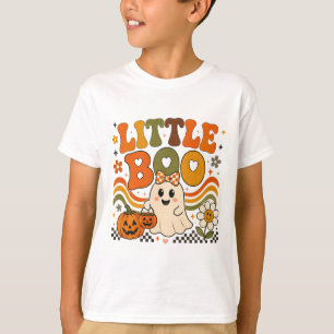 Cute Retro Little Boo Halloween Kids Camiseta