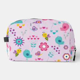 Cute Retro Y2K Bolsa de Maquillaje de Aves y Abeja