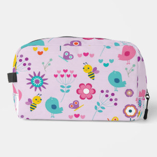 Cute Retro Y2K Bolsa de Maquillaje de Aves y Abeja