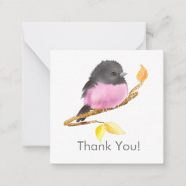 Cute Robin Bird Gracias Tarjeta de Nota