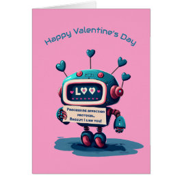 Cute Robot Feliz Día de San Valentín -me gustas