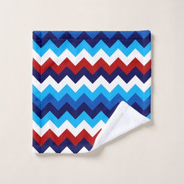 Cute Rojo Azul Azul Chevrons Lavabo