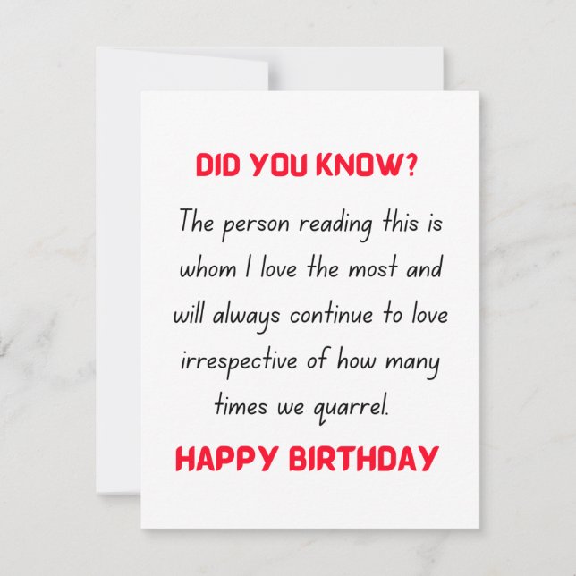 Cute Romántica tarjeta de cumpleaños feliz para él (Anverso)