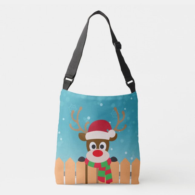 Cute Rudolph El Reno De La Nariz Roja | Bolsa de C (Anverso)