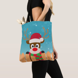 Cute Rudolph El Reno De La Nariz Roja Bolsa de T